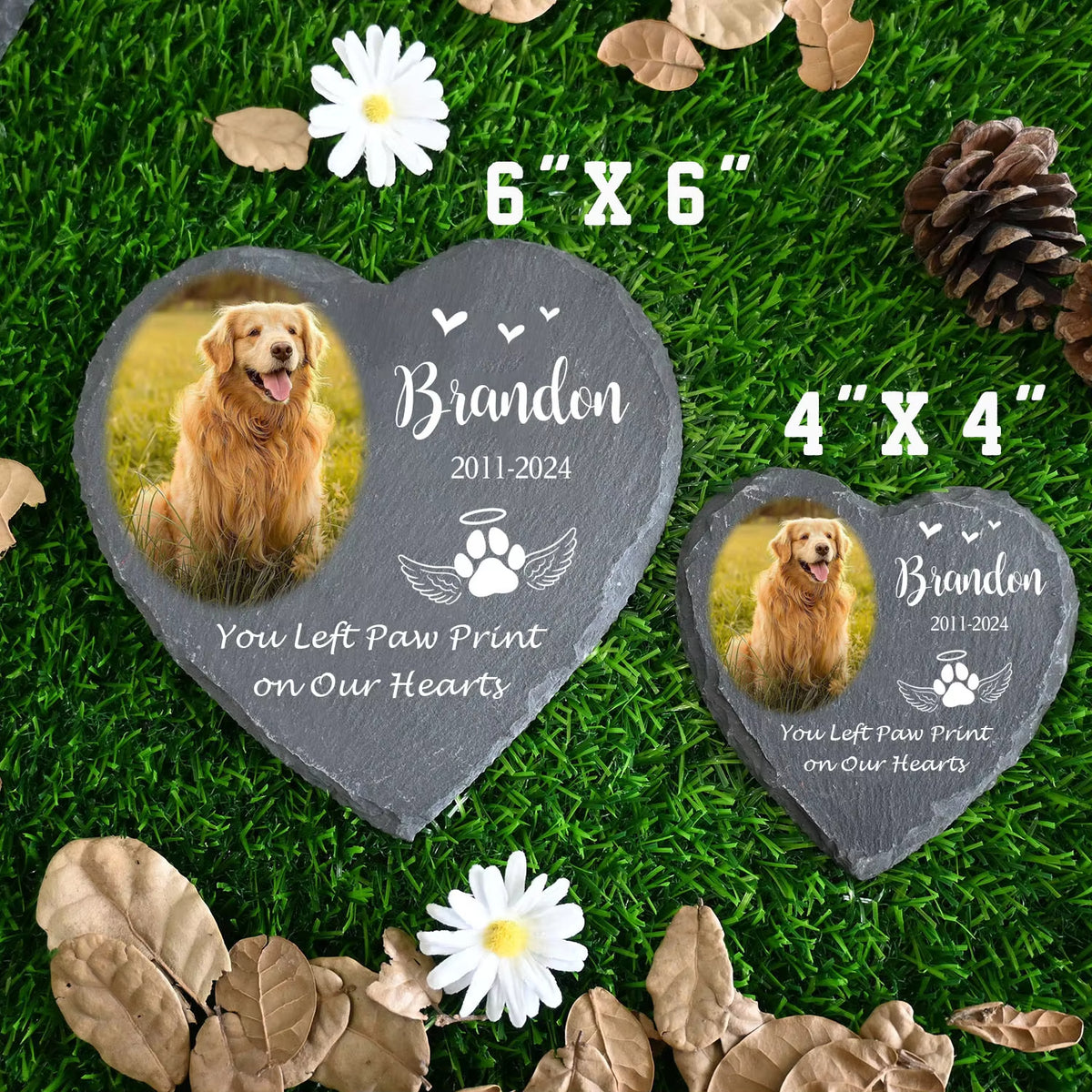 Personalized Pet Memorial Stone with Photo Printing