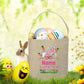 Personalized Easter Basket Bunny Eggs with Name Tote Bags Custom Candy Bucket