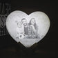 Customized Moon Lamp with Photo Text Heart Shape 3D Printed Moon Night Light