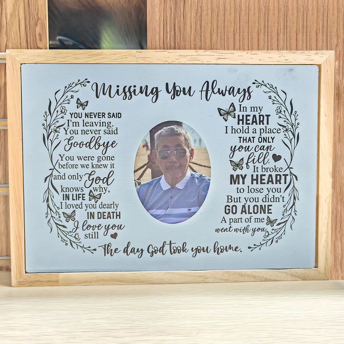 Personalized In Memory of Loved Lamp with Custom Photo Night Light
