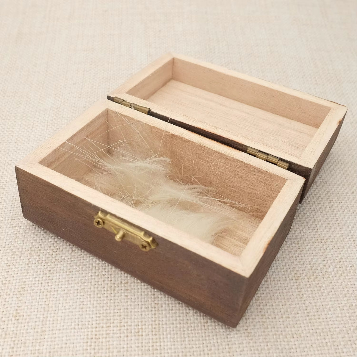 Custom Pet Fur Box, Personalized Urn for Pet Ashes, Engraved Wood Box for Pets