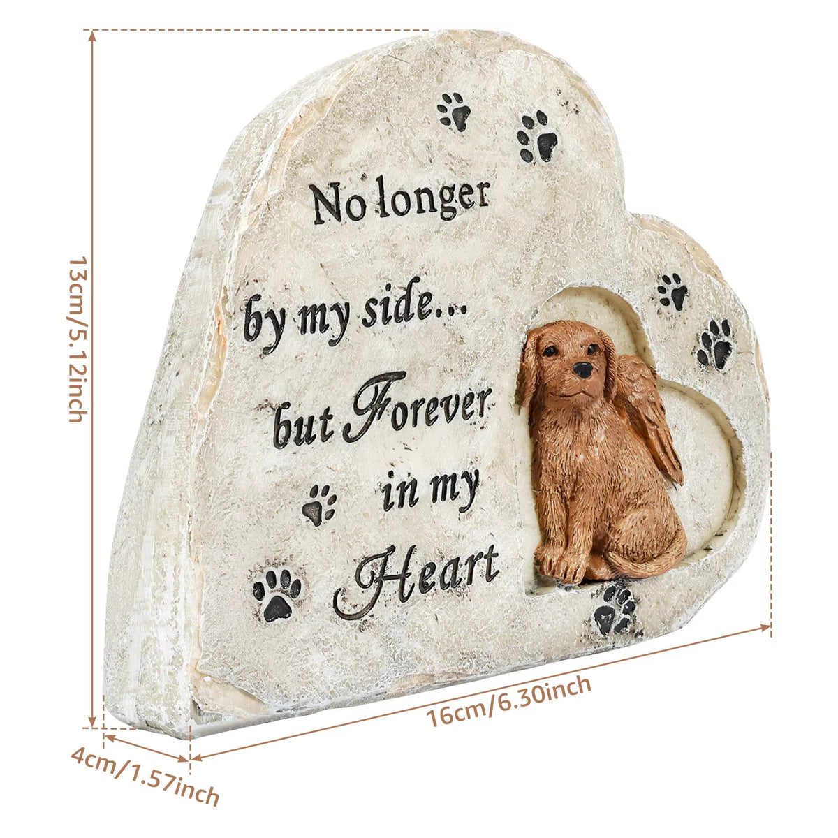 Dog Memorial Stone Resin Pet Memorial Sympathy Statue