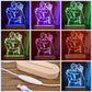 Custom Birthdays Wedding Anniversaries Gifts Led 3D Lamp Light