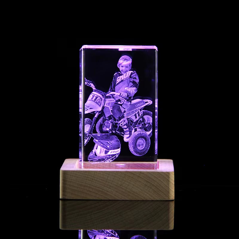Customized 3D Rectangle Crystal Photo Frame