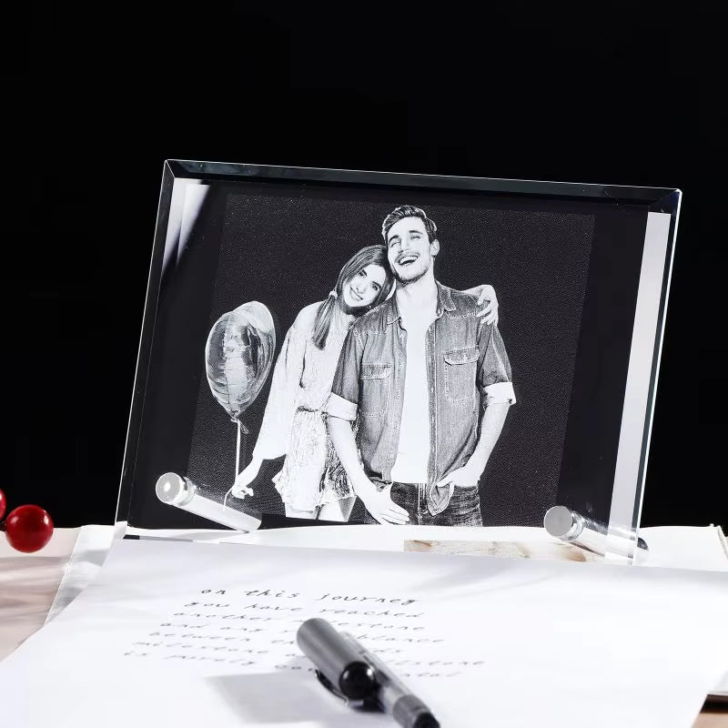 Custom Crystal Photo Frame Personalized Engraving Customized Home Deco