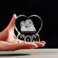 Love Crystal Photo Customized Picture Text Night Light Bluetooth Music Player