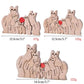 Wooden Cat Family Puzzle Animal Family Decor for New Mom Gift