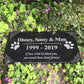 Granite Pet Memorial Stones, Personalized Pet Grave Markers for Dogs or Cats