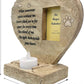 Pet Dog Memorial Stones with Photo Frame and Candle Holder