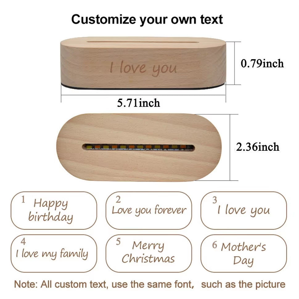 Custom Birthdays Wedding Anniversaries Gifts Led 3D Lamp Light