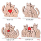Wooden Cat Family Puzzle Animal Family Decor for New Mom Gift