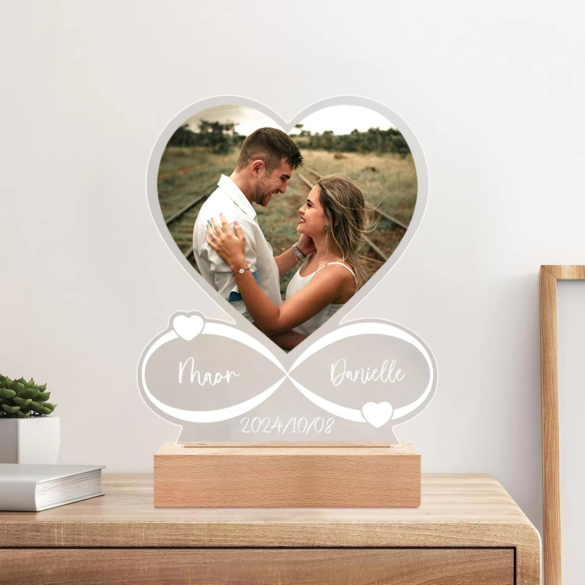 Personalized Anniversary Women Men Couples Gifts Custom Photo Love Frame