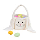 Custom Cute Furry Easter Bunny Basket with Glitter Name