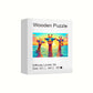 Three Leisurely Giraffes Wooden Puzzle