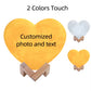 Heart Shape 3D Printed Moon Lamp Customized Photo Text Night Light
