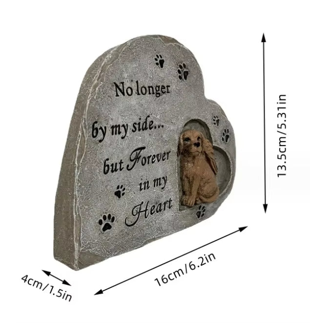 Dog Memorial Stone Resin Pet Memorial Sympathy Statue