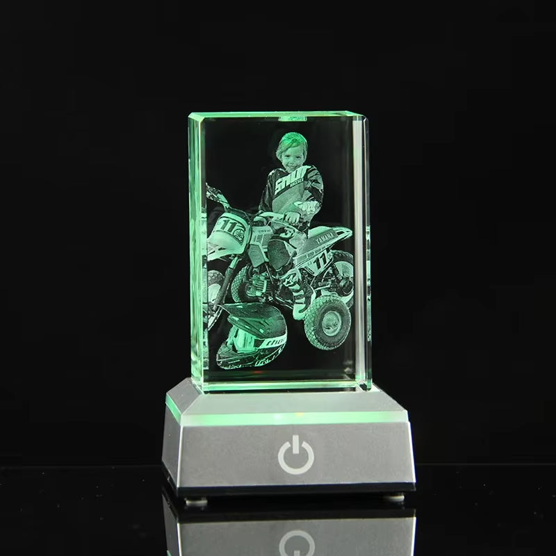 Customized 3D Rectangle Crystal Photo Frame