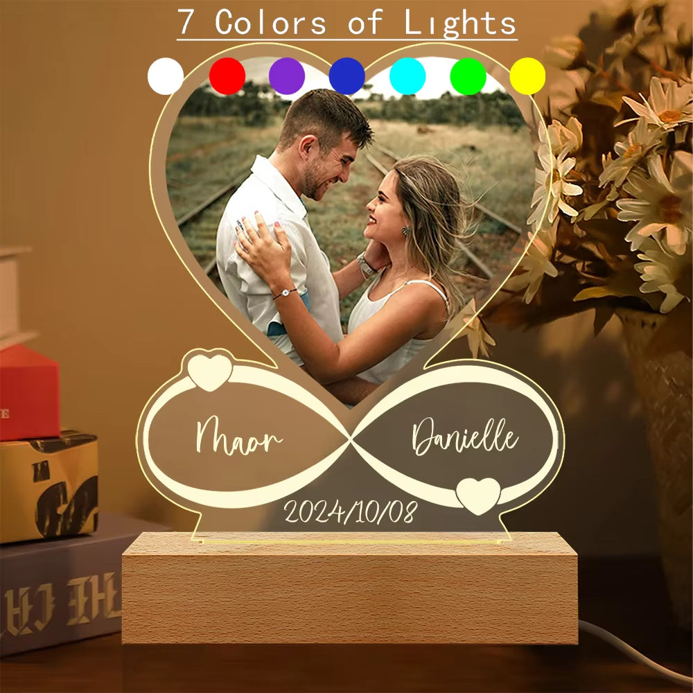 Personalized Anniversary Women Men Couples Gifts Custom Photo Love Frame