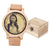 Ultra-High Precision Laser Photo Wood Watch Genuine Leather Strap Customize Unique Christmas Gift