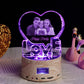 Love Crystal Photo Customized Picture Text Night Light Bluetooth Music Player
