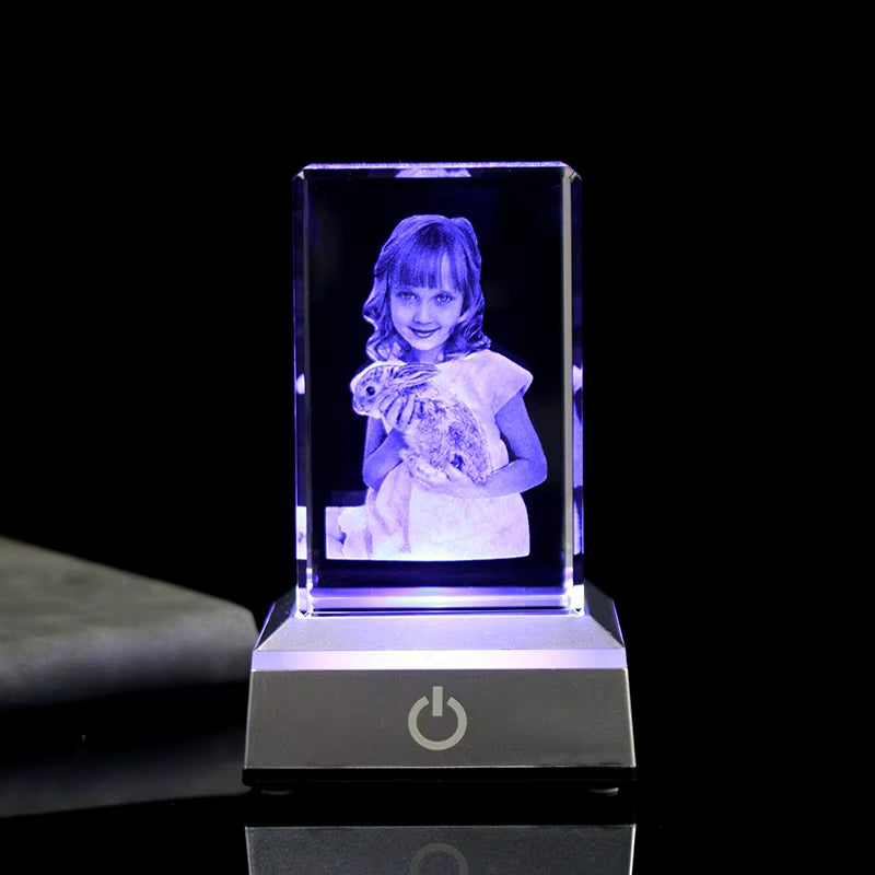 Customized Photo 2D Laser Engraving Crystal Photo Frame