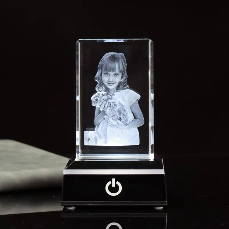 Customized Photo 2D Laser Engraving Crystal Photo Frame