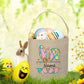 Personalized Easter Basket Bunny Eggs with Name Tote Bags Custom Candy Bucket