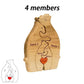 Art Wooden Bear Family Puzzle Personalized Name Custom Home Decor Thanksgiving