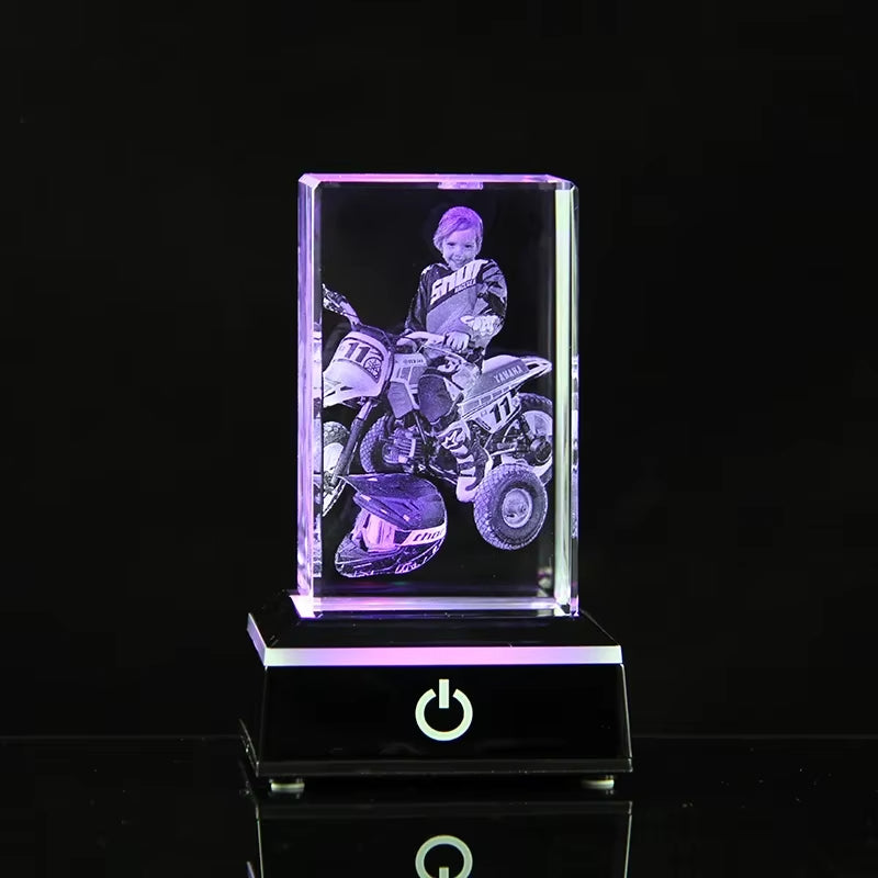 Customized 3D Rectangle Crystal Photo Frame