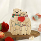 New Personalized Wooden Bear Custom Family Name Puzzle Sculpture
