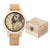 Ultra-High Precision Laser Photo Wood Watch Genuine Leather Strap Customize Unique Christmas Gift