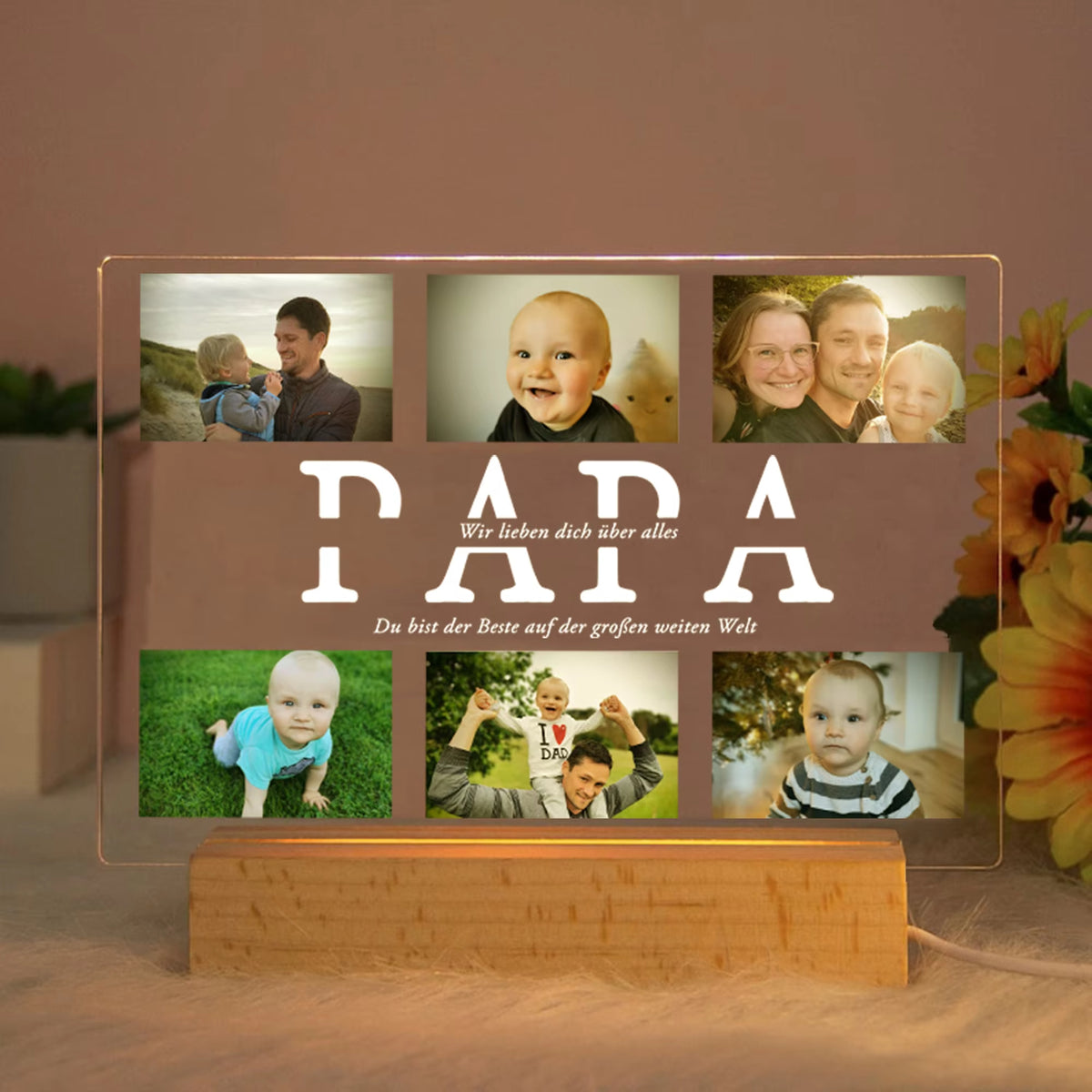 Custom Acrylic Lamp Personalized Photo Text Bedroom Night Light