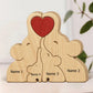 Personalized Wooden Elephant Puzzle Family Wood Animal Sculpture Puzzle