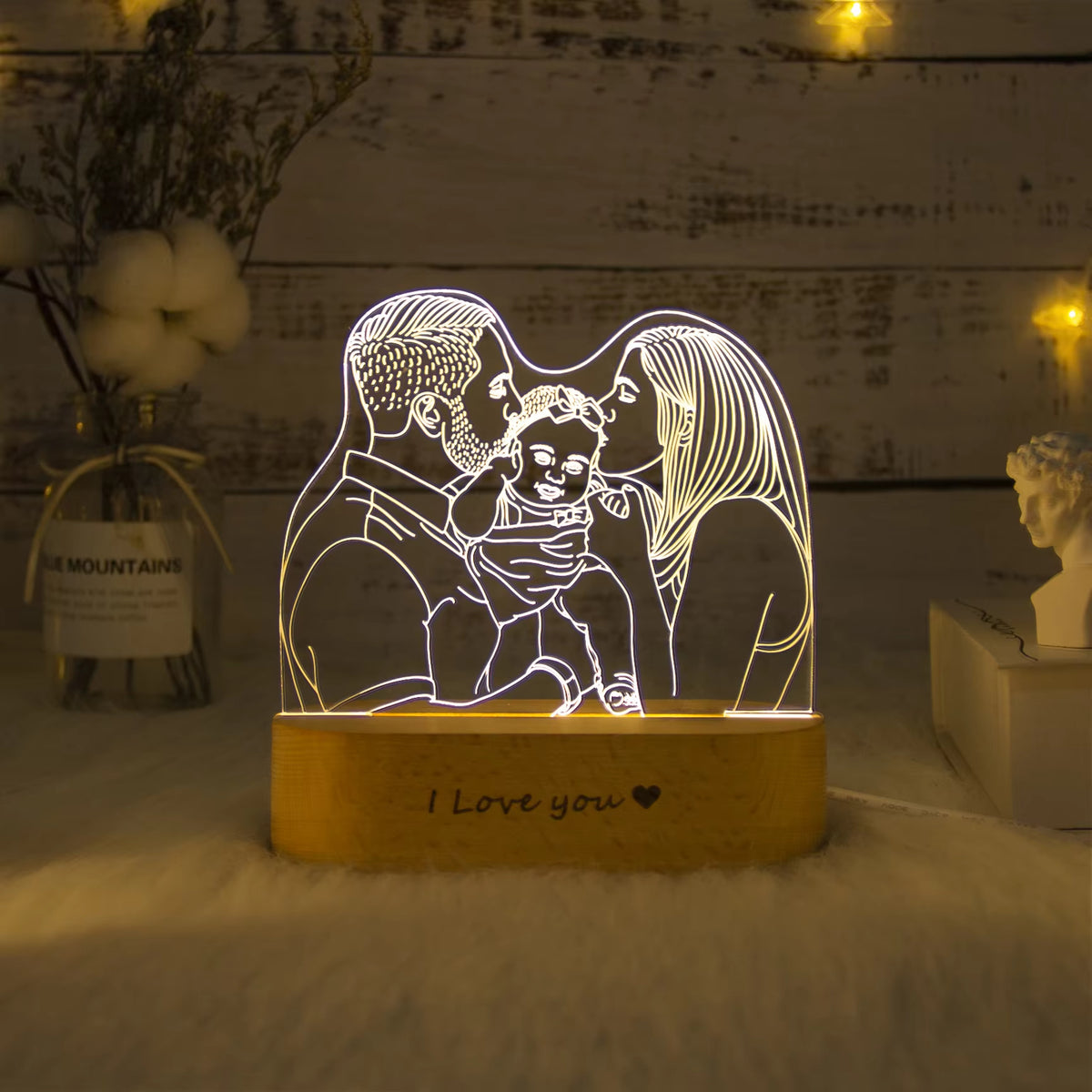 Personalized Acrylic Lamp Customized Photo Text Night Light