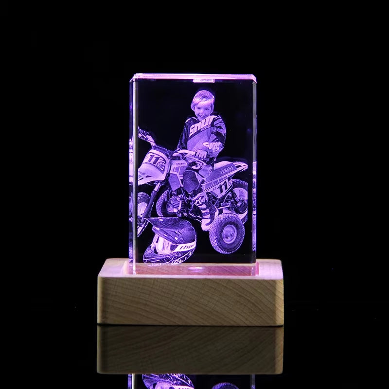 Customized 3D Rectangle Crystal Photo Frame