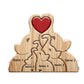 Personalized Wooden Elephant Puzzle Family Wood Animal Sculpture Puzzle