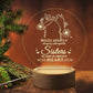 3D Night Light USB Wooden Base Decoration Maison Acrylic LED Lamp