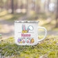 Personalized Bunny Easter Enamel Mugs Custom Name Kids Cocoa Chocolate Sibling Mug