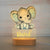 Personalized USB NightLight Custom Name Acrylic Lamp Animal Design