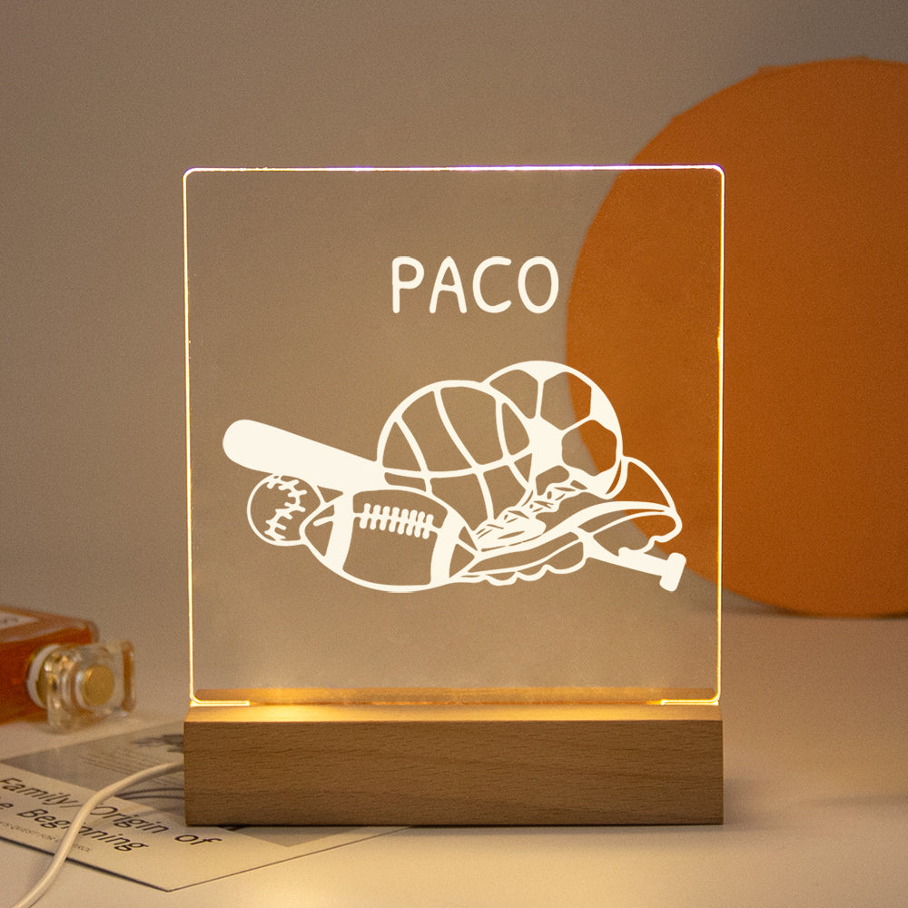 Personalized Nightlight USB LED Customized Name 3D Lamp