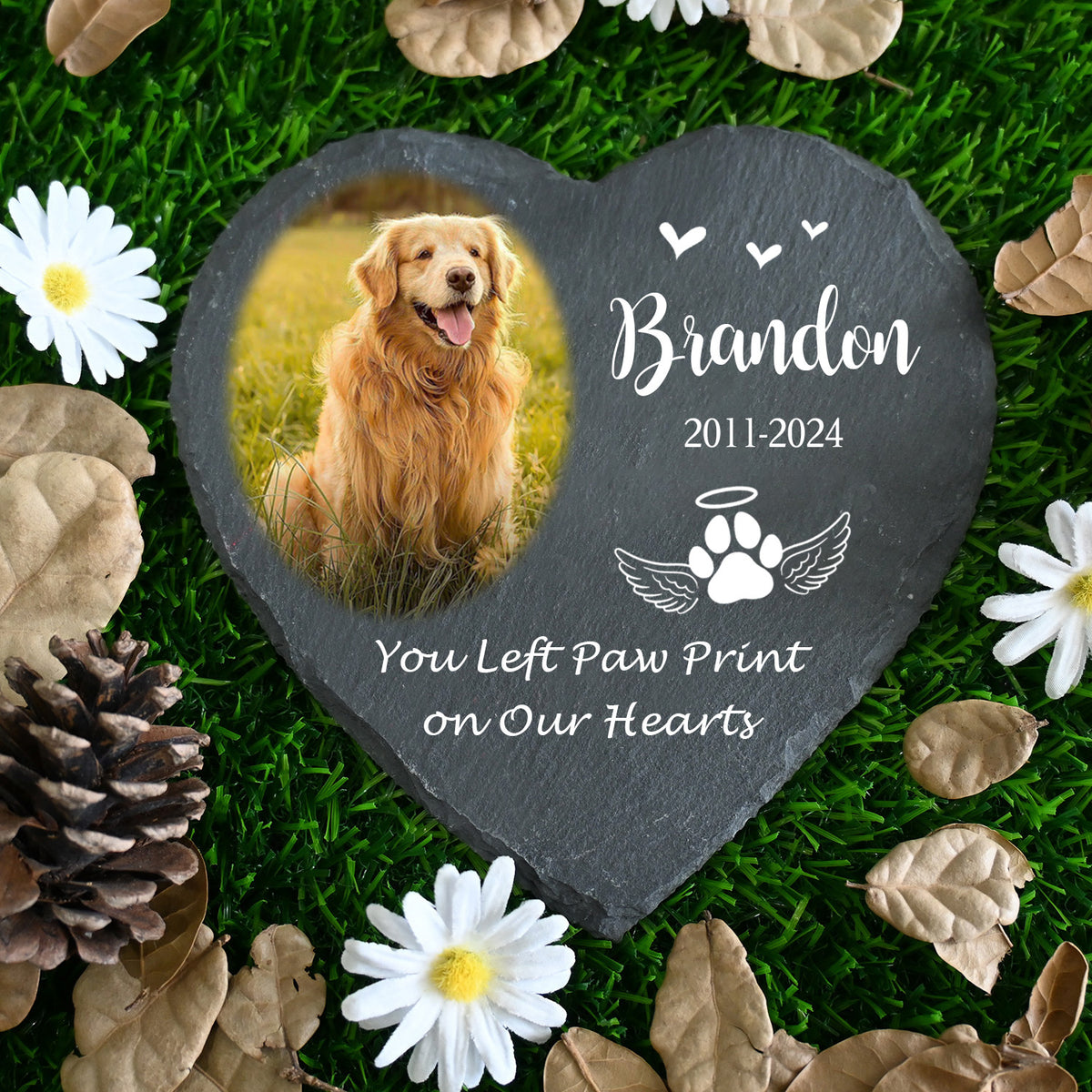 Personalized Pet Memorial Stone with Photo Printing