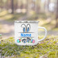 Personalized Bunny Easter Enamel Mugs Custom Name Kids Cocoa Chocolate Sibling Mug