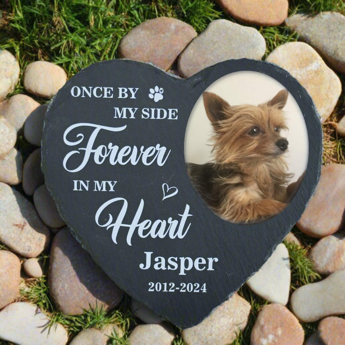 Personalized Pet Memorial Stone with Photo Printing
