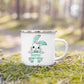 Personalized Bunny Easter Enamel Mugs Custom Name Kids Cocoa Chocolate Sibling Mug