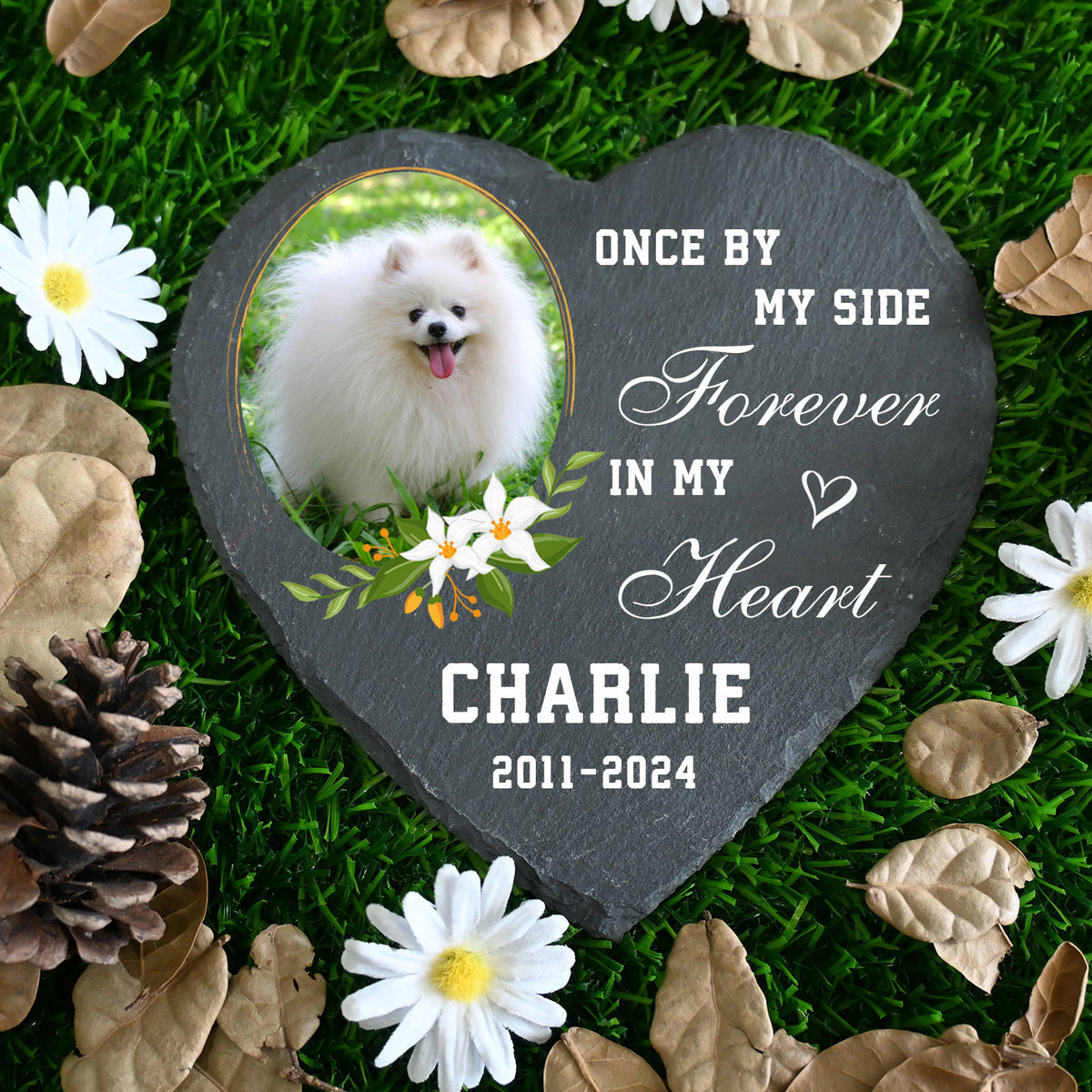 Personalized Pet Memorial Stone with Photo Printing