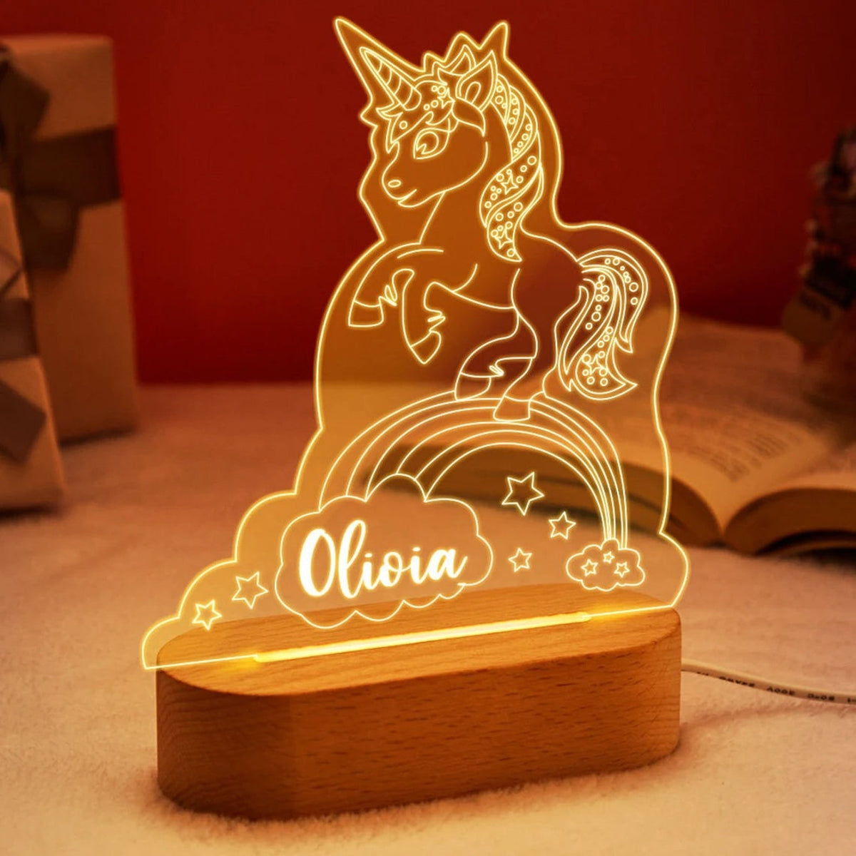 Custom Baby Kids USB Night Light Personalized Children Name Lamp