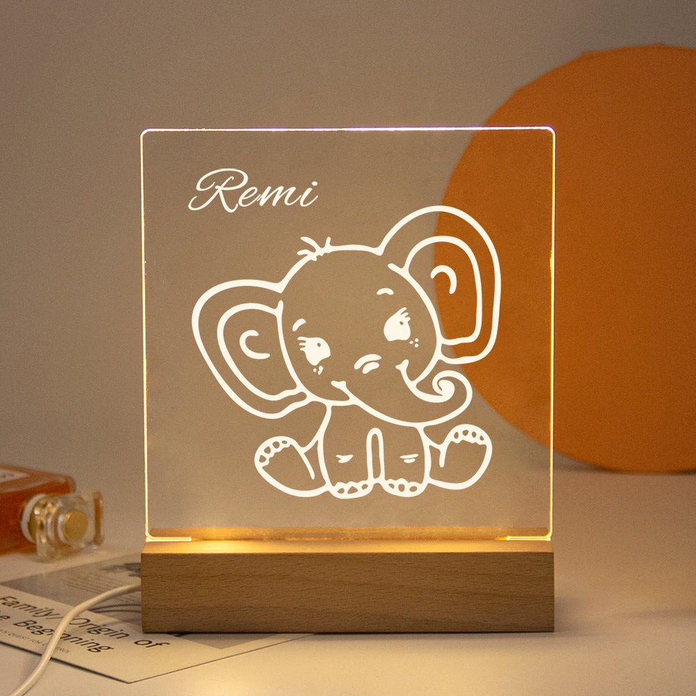 Personalized Nightlight USB LED Customized Name 3D Lamp