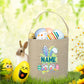 Personalized Easter Basket Bunny with Name Kids Bucket Monogrammed Tote Bag