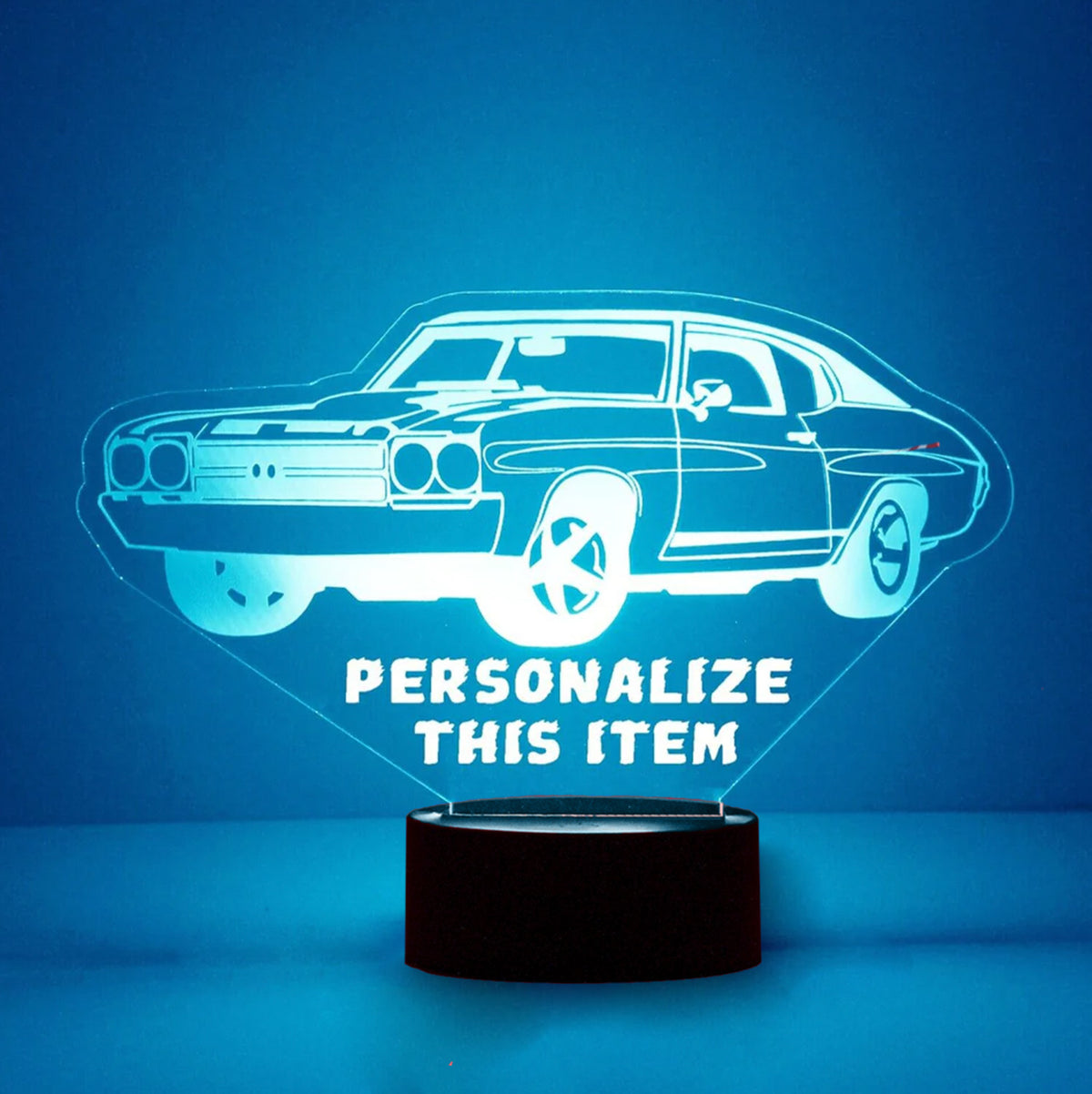 Personalized Car LED USB Night Light Custom Name Acrylic Lamp For Kids