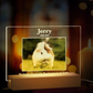 Customized Dog Cat Memorial Photo Frame Pet Sympathy Gifts LED Night Light